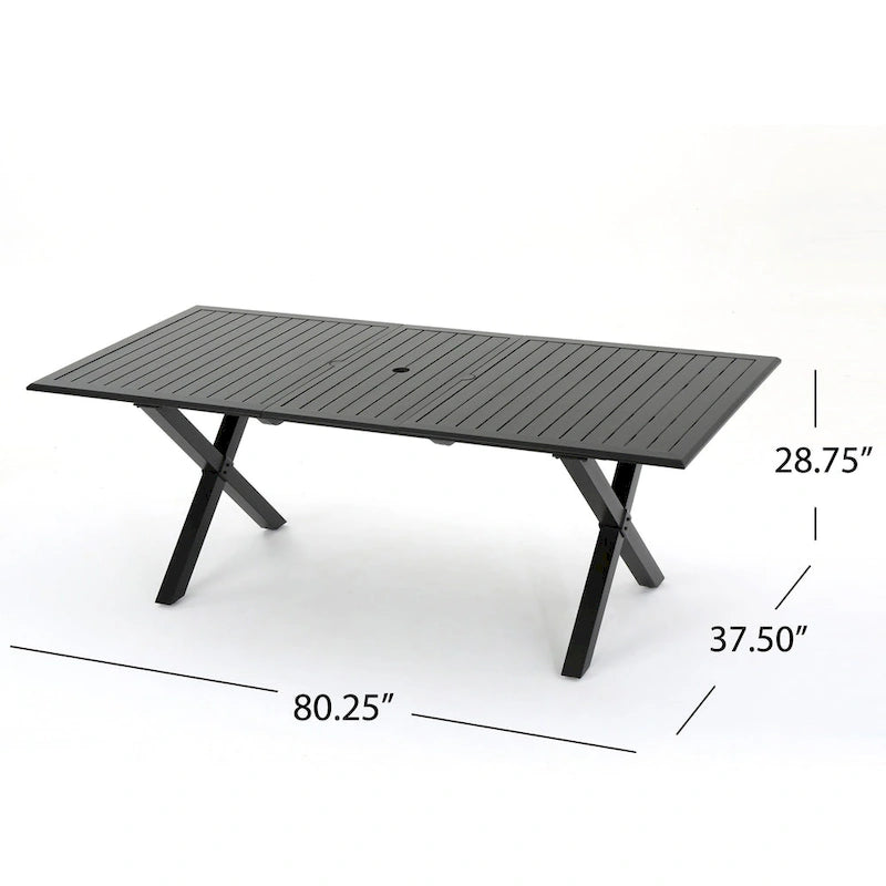 Ensemble de salle à manger d'extérieur en osier Rogge 7 pièces par Christopher Knight Home