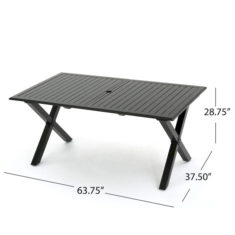 Ensemble de salle à manger d'extérieur en osier Rogge 7 pièces par Christopher Knight Home