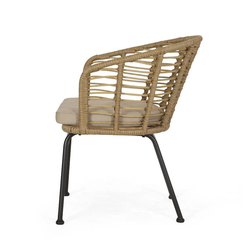 Ensemble de salle à manger d'extérieur en osier Rogge 7 pièces par Christopher Knight Home