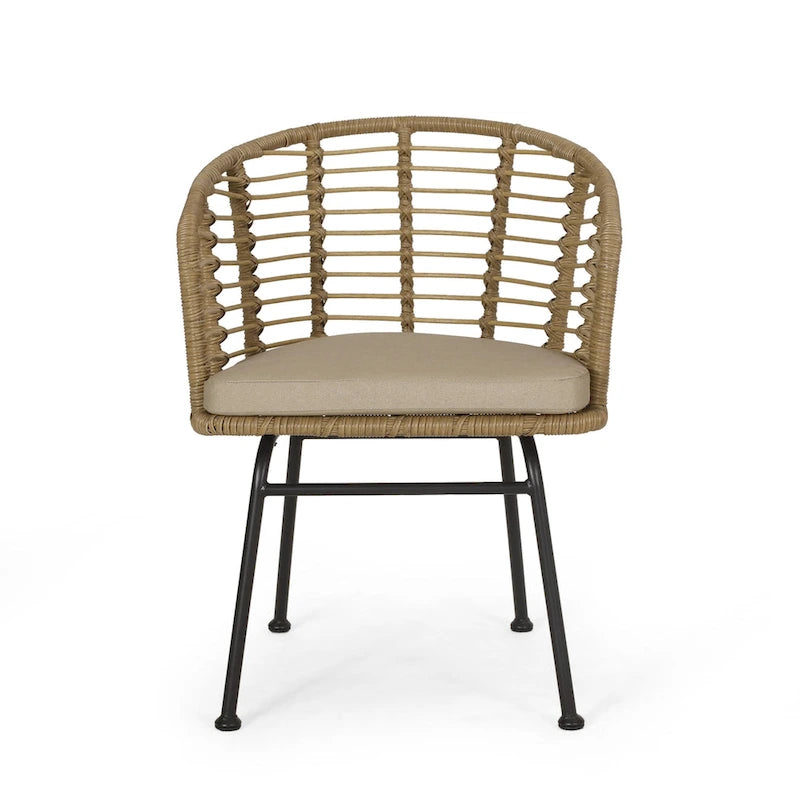 Ensemble de salle à manger d'extérieur en osier Rogge 7 pièces par Christopher Knight Home