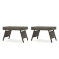 Table d'appoint pliante d'extérieur en osier Salem par Christopher Knight Home
