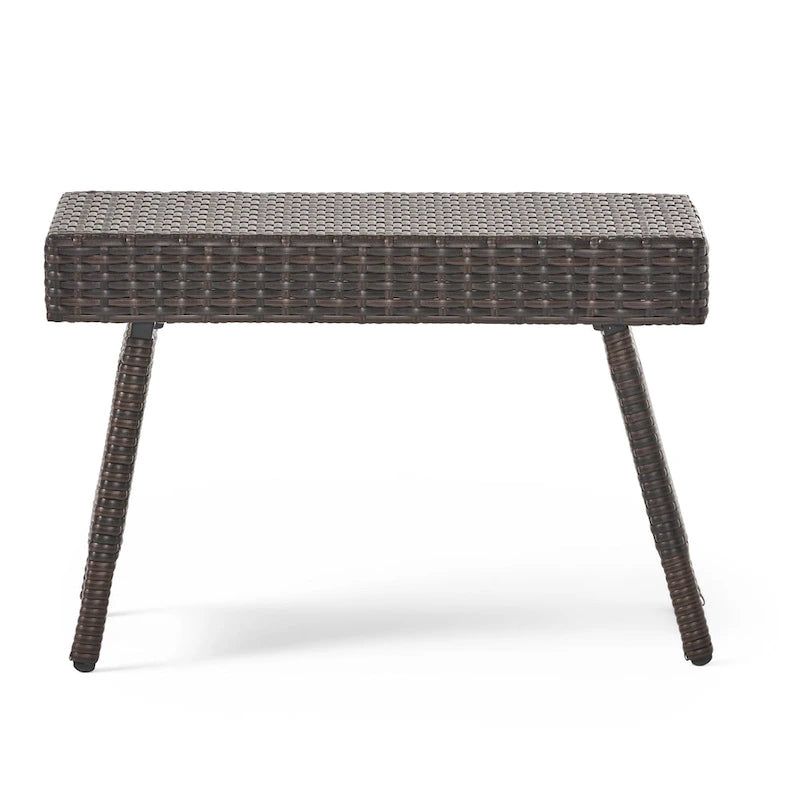 Table d'appoint pliante d'extérieur en osier Salem par Christopher Knight Home