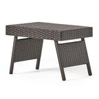Table d'appoint pliante d'extérieur en osier Salem par Christopher Knight Home