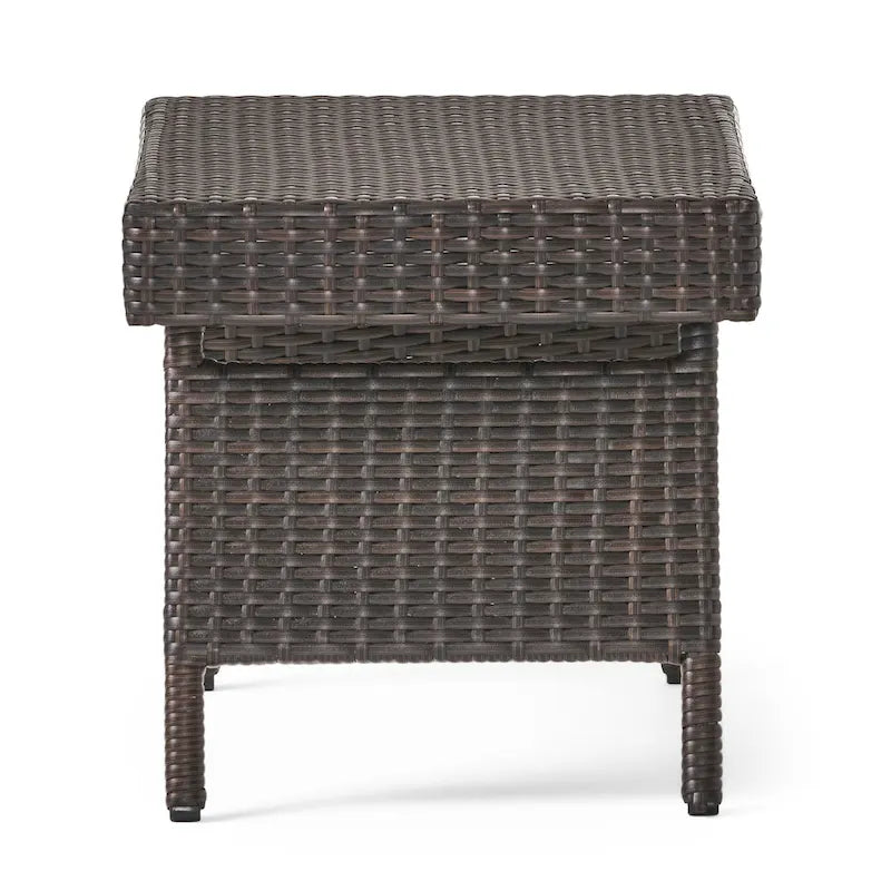 Table d'appoint pliante d'extérieur en osier Salem par Christopher Knight Home