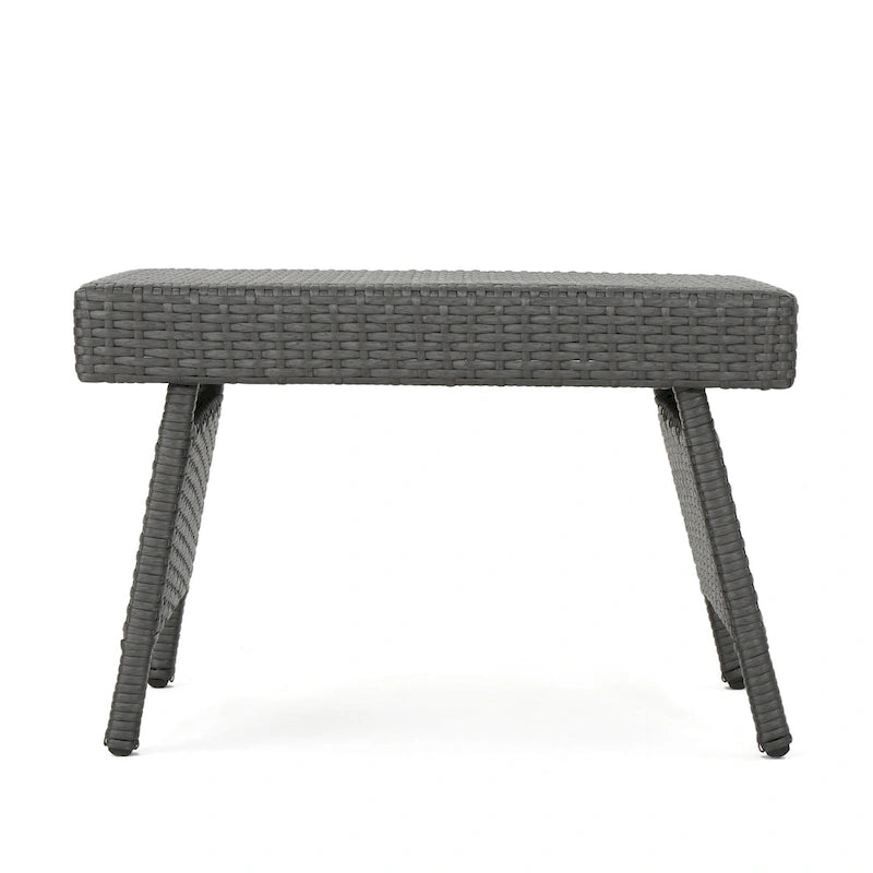 Table d'appoint pliante d'extérieur en osier Salem par Christopher Knight Home