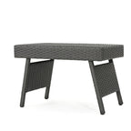 Table d'appoint pliante d'extérieur en osier Salem par Christopher Knight Home
