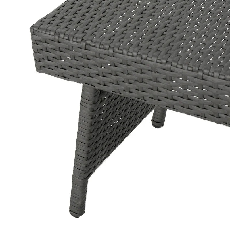 Table d'appoint pliante d'extérieur en osier Salem par Christopher Knight Home