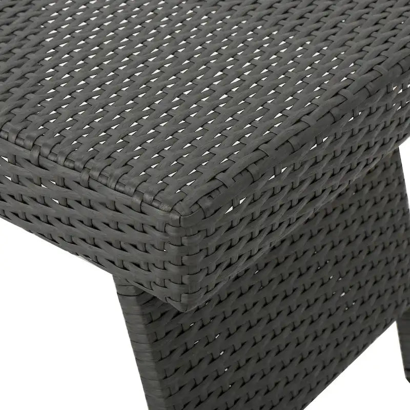 Table d'appoint pliante d'extérieur en osier Salem par Christopher Knight Home