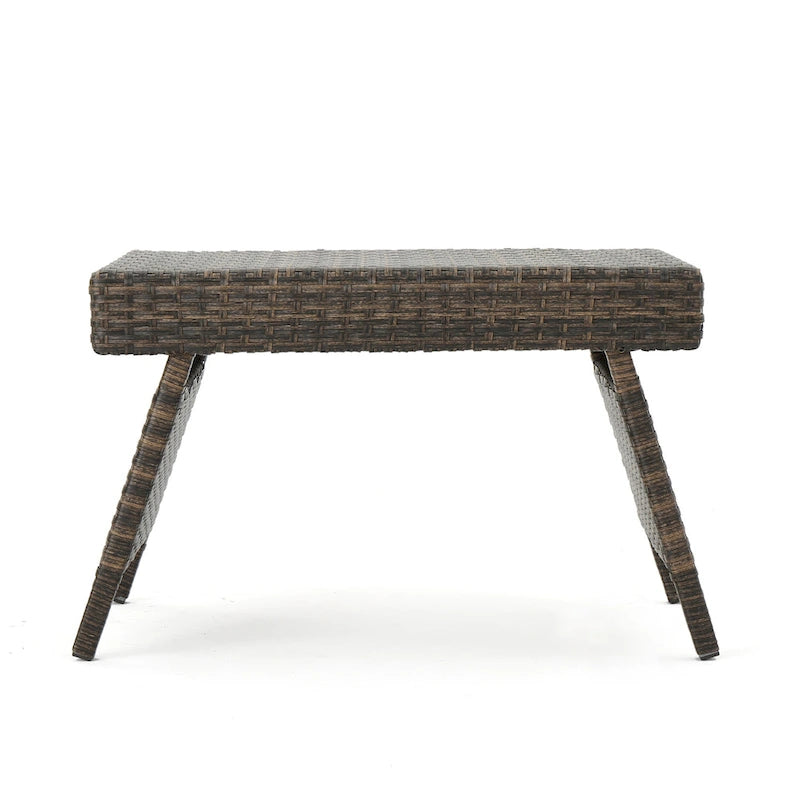 Table d'appoint pliante d'extérieur en osier Salem par Christopher Knight Home