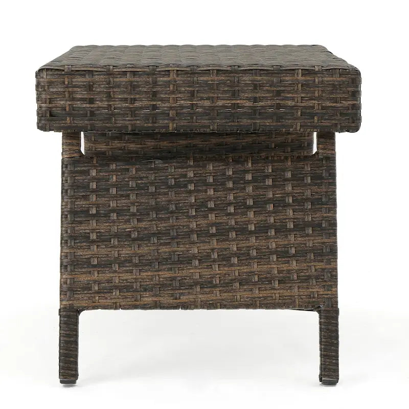 Table d'appoint pliante d'extérieur en osier Salem par Christopher Knight Home