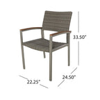 Chaises de salle à manger d'extérieur Luton en résine tressée avec structure en aluminium (lot de 2) par Christopher Knight Home