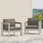 Fauteuils de jardin Aviara en aluminium (lot de 2) par Christopher Knight Home