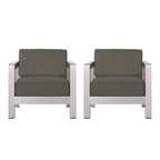 Fauteuils de jardin Aviara en aluminium (lot de 2) par Christopher Knight Home