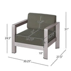 Fauteuils de jardin Aviara en aluminium (lot de 2) par Christopher Knight Home