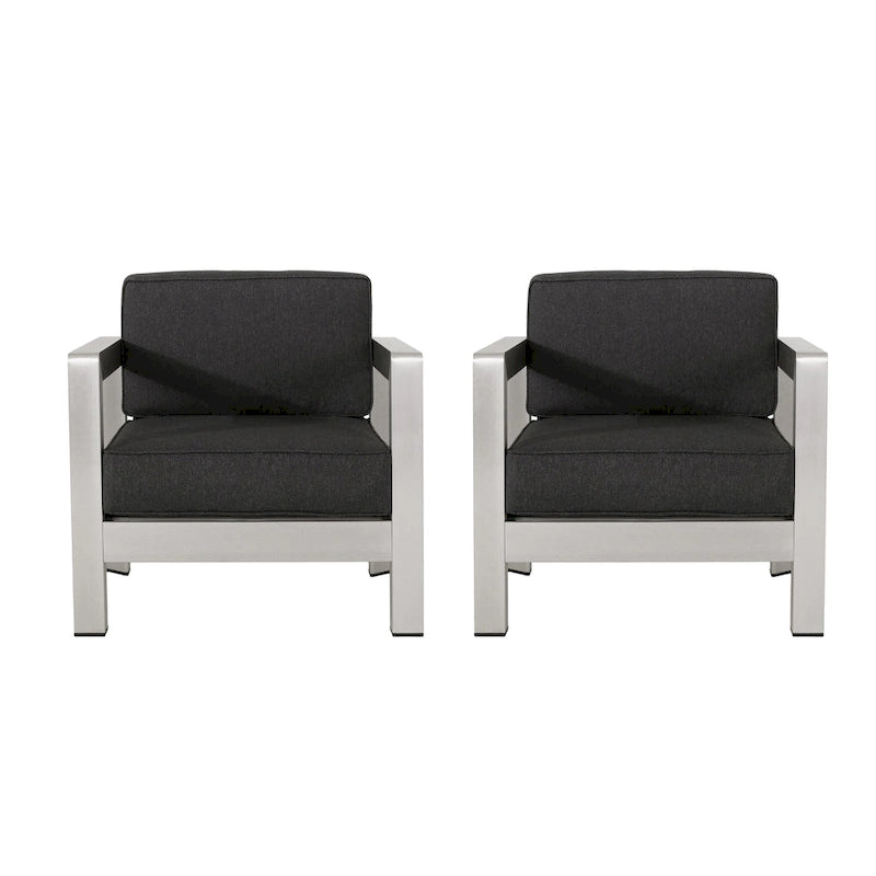 Fauteuils de jardin Aviara en aluminium (lot de 2) par Christopher Knight Home