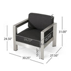 Fauteuils de jardin Aviara en aluminium (lot de 2) par Christopher Knight Home