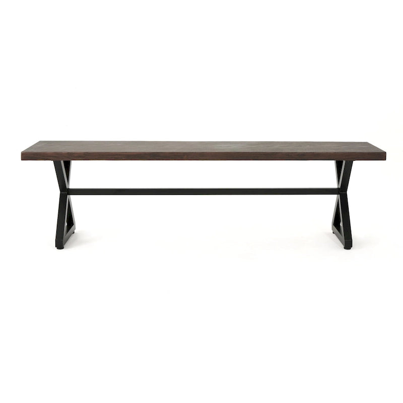 Ensemble de salle à manger d'extérieur rectangulaire 6 pièces en résine tressée aluminium Tritan avec coussins, par Christopher Knight Home