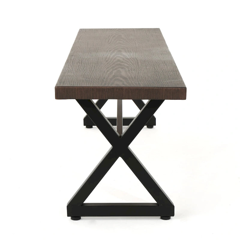 Ensemble de salle à manger d'extérieur rectangulaire 6 pièces en résine tressée aluminium Tritan avec coussins, par Christopher Knight Home
