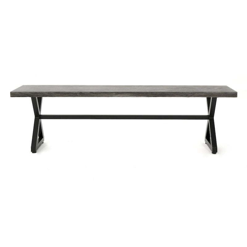 Ensemble de salle à manger d'extérieur rectangulaire 6 pièces en résine tressée aluminium Tritan avec coussins, par Christopher Knight Home