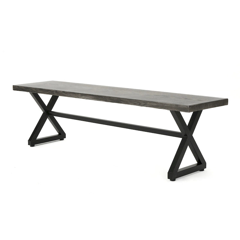 Ensemble de salle à manger d'extérieur rectangulaire 6 pièces en résine tressée aluminium Tritan avec coussins, par Christopher Knight Home