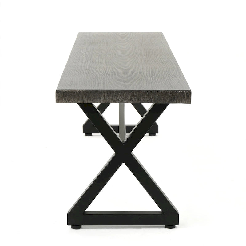 Ensemble de salle à manger d'extérieur rectangulaire 6 pièces en résine tressée aluminium Tritan avec coussins, par Christopher Knight Home