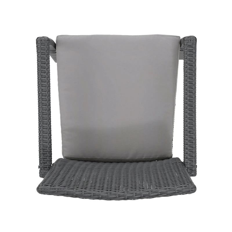 Ensemble de salle à manger d'extérieur rectangulaire 6 pièces en résine tressée aluminium Tritan avec coussins, par Christopher Knight Home
