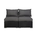 Luxton 64 Chaises sans accoudoirs avec coussins, complément de mobilier d'extérieur