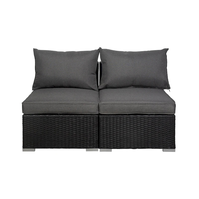 Luxton 64 Chaises sans accoudoirs avec coussins, complément de mobilier d'extérieur
