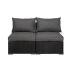Luxton 64 Outdoor Furniture Add-on Armless Chairs With Cushions