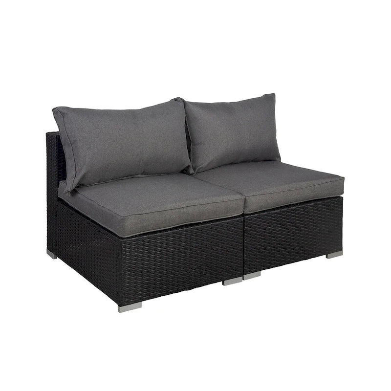 Luxton 64 Chaises sans accoudoirs avec coussins, complément de mobilier d'extérieur