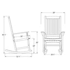 Fauteuil à bascule d'extérieur Cambridge Casual Austin - Bleu acier