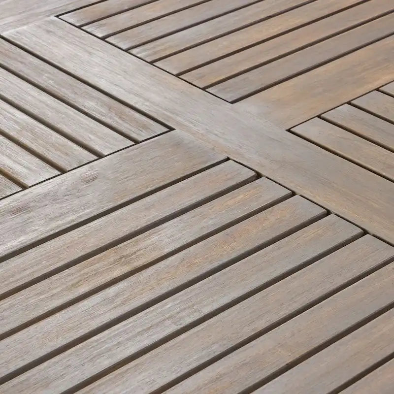 Ensemble de salle à manger d'extérieur Wyatt 7 pièces en bois et osier