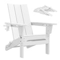 Chaises Adirondack modernes en PEHD résistantes aux intempéries avec porte-gobelets