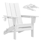Chaises Adirondack modernes en PEHD résistantes aux intempéries avec porte-gobelets