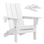 Chaises Adirondack modernes en PEHD résistantes aux intempéries avec porte-gobelets