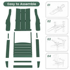 Chaises Adirondack modernes en PEHD résistantes aux intempéries avec porte-gobelets