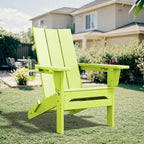 Chaises Adirondack modernes en PEHD résistantes aux intempéries avec porte-gobelets