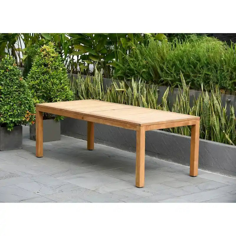 Ensemble de salle à manger rectangulaire 11 pièces Amazonia Teak Bonita White pour patio