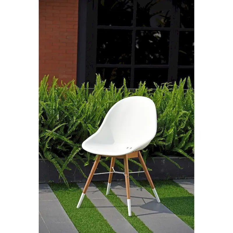 Ensemble de salle à manger rectangulaire 11 pièces Amazonia Teak Bonita White pour patio
