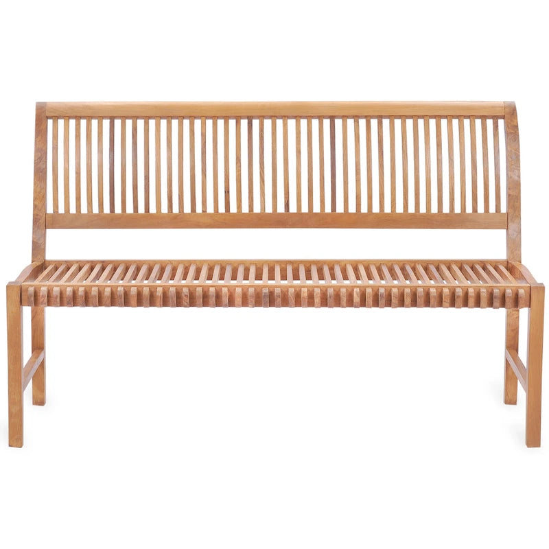 Banc de jardin et terrasse en bois de teck Chic Teak Castle, sans accoudoirs, 1,5 m
