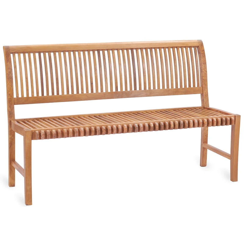 Banc de jardin et terrasse en bois de teck Chic Teak Castle, sans accoudoirs, 1,5 m