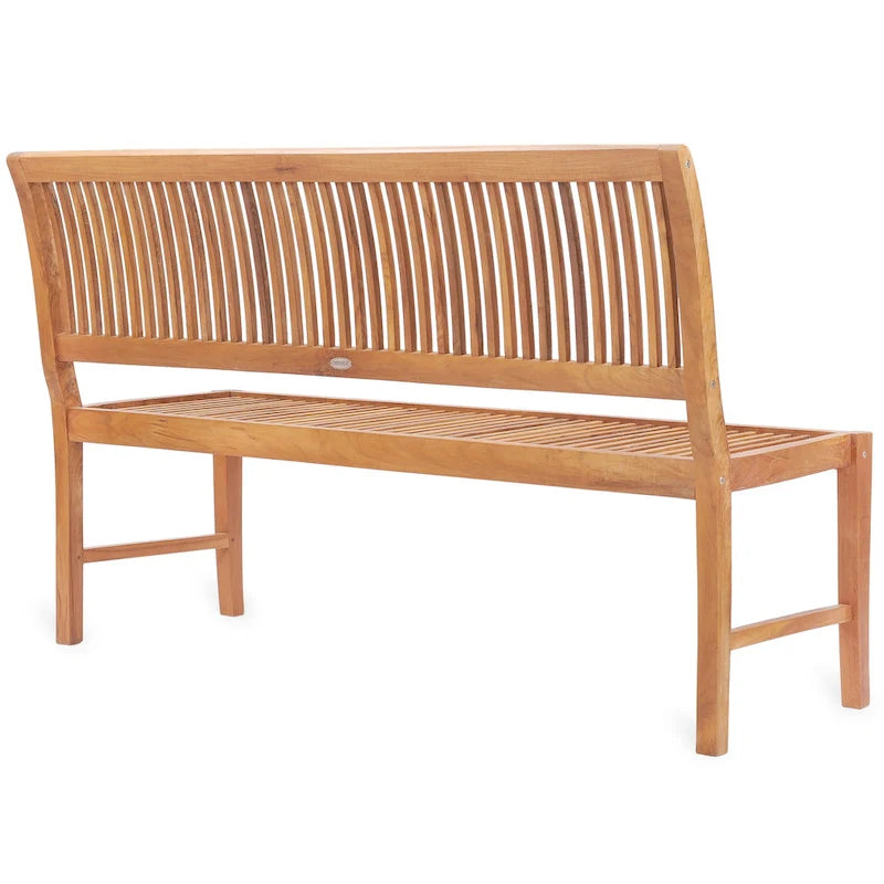 Banc de jardin et terrasse en bois de teck Chic Teak Castle, sans accoudoirs, 1,5 m