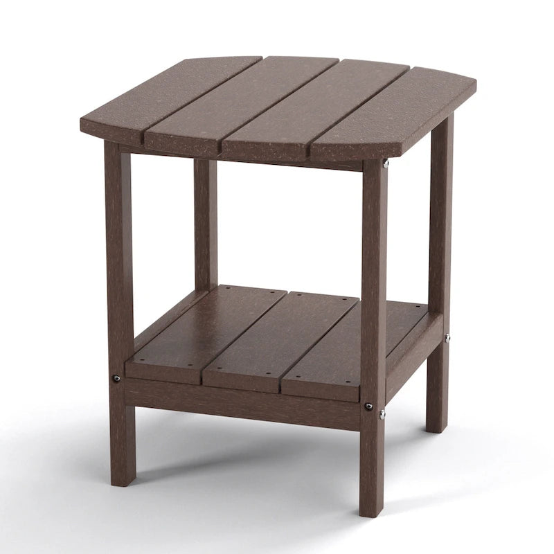 Table d'appoint extérieure pour chaises Adirondack, résistante aux intempéries, à l'humidité, à l'eau et aux taches.