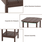 Table d'appoint extérieure pour chaises Adirondack, résistante aux intempéries, à l'humidité, à l'eau et aux taches.