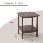 Table d'appoint extérieure pour chaises Adirondack, résistante aux intempéries, à l'humidité, à l'eau et aux taches.