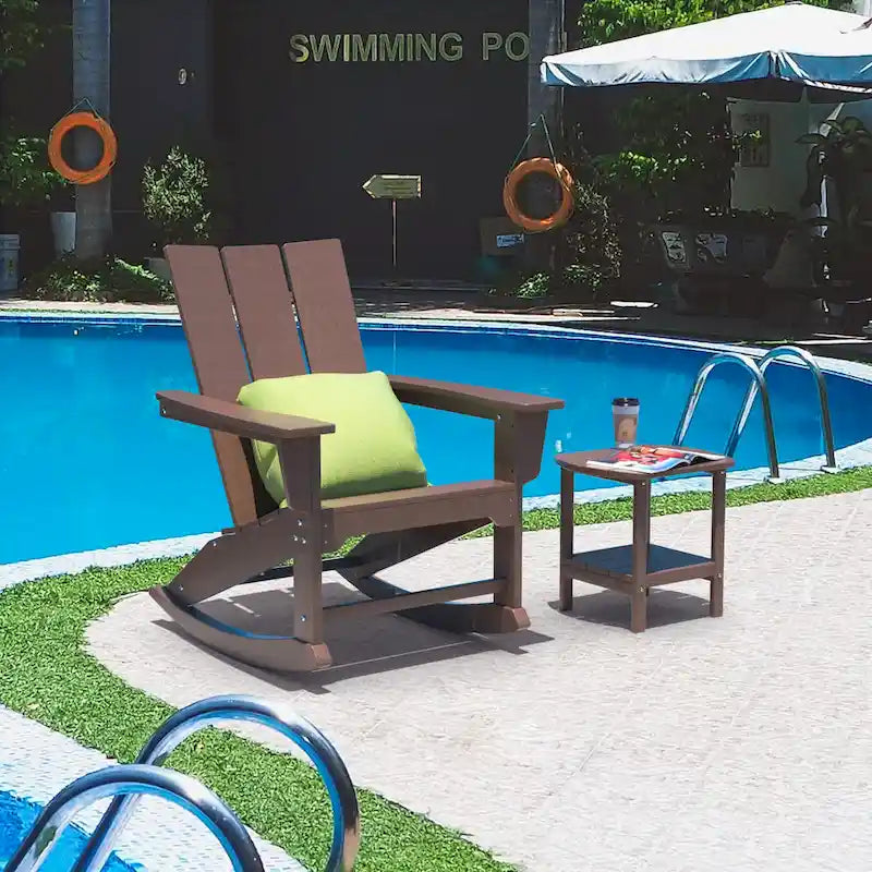 Table d'appoint extérieure pour chaises Adirondack, résistante aux intempéries, à l'humidité, à l'eau et aux taches.