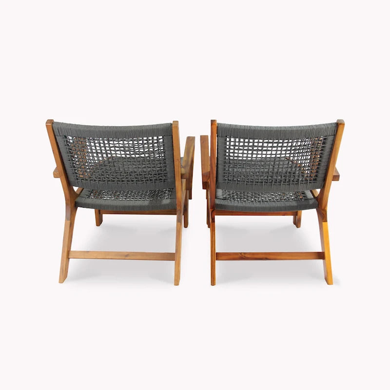 Ensemble de deux chaises longues en corde de Séville - Non disponible