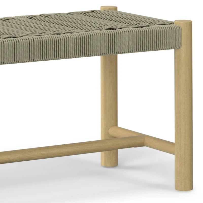 Banc contemporain d'extérieur/intérieur WYNDENHALL Soraya 45,7 cm x 116,8 cm (18 po x 46 po) - Profondeur : 40 cm (15,7 po) ; largeur : 116,8 cm (46 po) ; hauteur : 45,5 cm (17,9 po)