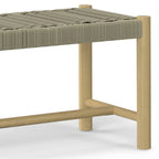 Banc contemporain d'extérieur/intérieur WYNDENHALL Soraya 45,7 cm x 116,8 cm (18 po x 46 po) - Profondeur : 40 cm (15,7 po) ; largeur : 116,8 cm (46 po) ; hauteur : 45,5 cm (17,9 po)