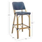 Tabouret de bar SAFAVIEH Janyce 76 cm (30 pouces) - 43 x 51 x 105 cm (17 x 20 x 41,3 pouces) - 43 cm (L) x 51 cm (P) x 104 cm (H)